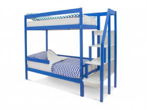 Двухъярусная кровать Svogen с бортиком синий в Чернушке - chernushka.magazinmebel.ru | фото