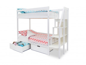 Двухъярусная кровать Svogen с ящиками белый в Чернушке - chernushka.magazinmebel.ru | фото - изображение 2