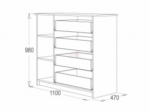 Комод 9 фант венге-млечный дуб в Чернушке - chernushka.magazinmebel.ru | фото - изображение 2