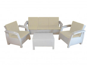 Комплект уличной мебели Yalta Premium Terrace Triple Set белый в Чернушке - chernushka.magazinmebel.ru | фото