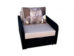 Кресло кровать Канзасик с подлокотниками кот с ромашками-2 в Чернушке - chernushka.magazinmebel.ru | фото - изображение 1