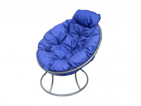 Кресло Папасан мини без ротанга синяя подушка в Чернушке - chernushka.magazinmebel.ru | фото