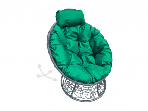 Кресло Папасан мини пружинка с ротангом зелёная подушка в Чернушке - chernushka.magazinmebel.ru | фото
