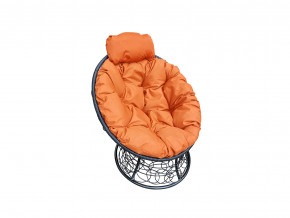 Кресло Папасан мини с ротангом оранжевая подушка в Чернушке - chernushka.magazinmebel.ru | фото