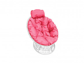 Кресло Папасан мини с ротангом розовая подушка в Чернушке - chernushka.magazinmebel.ru | фото