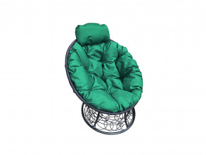 Кресло Папасан мини с ротангом зелёная подушка в Чернушке - chernushka.magazinmebel.ru | фото
