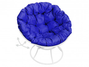 Кресло Папасан пружинка без ротанга синяя подушка в Чернушке - chernushka.magazinmebel.ru | фото