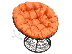 Кресло Папасан пружинка с ротангом оранжевая подушка в Чернушке - chernushka.magazinmebel.ru | фото