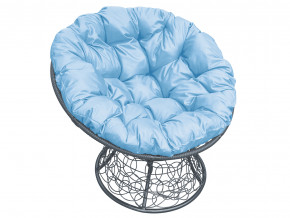 Кресло Папасан с ротангом голубая подушка в Чернушке - chernushka.magazinmebel.ru | фото