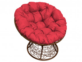 Кресло Папасан с ротангом красная подушка в Чернушке - chernushka.magazinmebel.ru | фото
