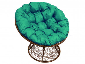 Кресло Папасан с ротангом зелёная подушка в Чернушке - chernushka.magazinmebel.ru | фото