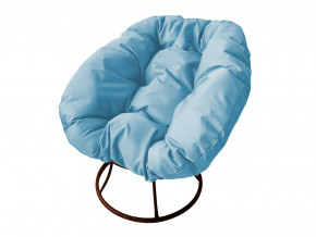 Кресло Пончик без ротанга голубая подушка в Чернушке - chernushka.magazinmebel.ru | фото