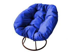 Кресло Пончик без ротанга синяя подушка в Чернушке - chernushka.magazinmebel.ru | фото