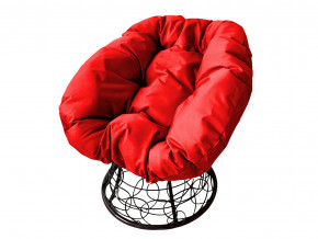 Кресло Пончик с ротангом красная подушка в Чернушке - chernushka.magazinmebel.ru | фото