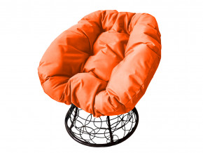 Кресло Пончик с ротангом оранжевая подушка в Чернушке - chernushka.magazinmebel.ru | фото