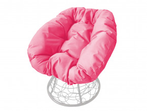 Кресло Пончик с ротангом розовая подушка в Чернушке - chernushka.magazinmebel.ru | фото