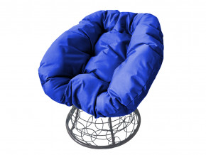 Кресло Пончик с ротангом синяя подушка в Чернушке - chernushka.magazinmebel.ru | фото