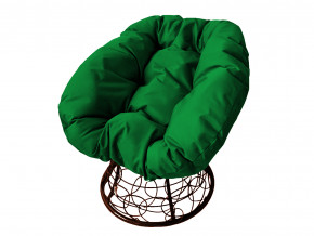 Кресло Пончик с ротангом зелёная подушка в Чернушке - chernushka.magazinmebel.ru | фото