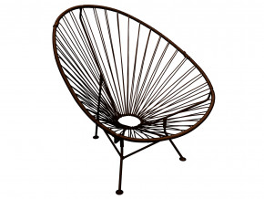 Кресло Ракушка с ротангом коричневый в Чернушке - chernushka.magazinmebel.ru | фото - изображение 1
