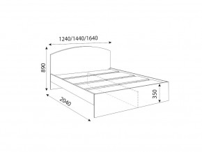 Кровать 1200R Осло модуль М08 с настилами Лайт Кашемир в Чернушке - chernushka.magazinmebel.ru | фото - изображение 2