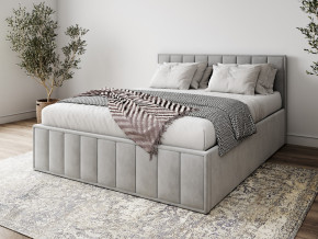 Кровать 1400 Лана серый велюр в Чернушке - chernushka.magazinmebel.ru | фото
