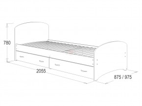 Кровать-6 одинарная с 2-мя ящиками 900*2000 венге в Чернушке - chernushka.magazinmebel.ru | фото - изображение 2