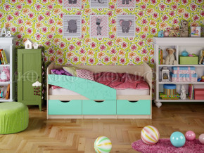 Кровать Бабочки 1600 Бирюза матовая в Чернушке - chernushka.magazinmebel.ru | фото