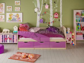 Кровать Дельфин 1600 Фиолетовый металлик в Чернушке - chernushka.magazinmebel.ru | фото