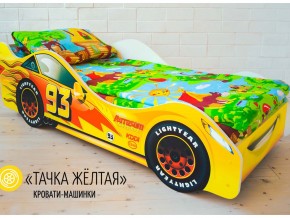 Кровать детская машина Тачка Желтая в Чернушке - chernushka.magazinmebel.ru | фото