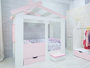 Кровать детская Теремок без ящика розовая в Чернушке - chernushka.magazinmebel.ru | фото - изображение 2