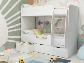 Кровать двухъярусная Малыш двойняшка белый в Чернушке - chernushka.magazinmebel.ru | фото