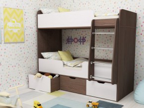 Кровать двухъярусная Малыш двойняшка бодега-белый в Чернушке - chernushka.magazinmebel.ru | фото