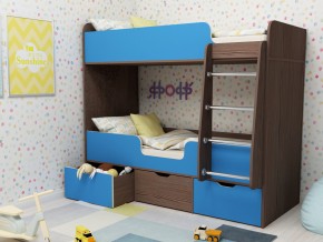 Кровать двухъярусная Малыш двойняшка бодега-голубой в Чернушке - chernushka.magazinmebel.ru | фото