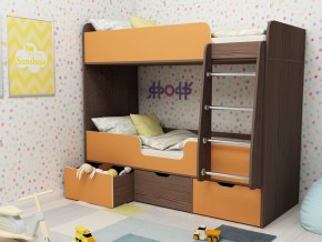 Кровать двухъярусная Малыш двойняшка бодега-оранжевый в Чернушке - chernushka.magazinmebel.ru | фото