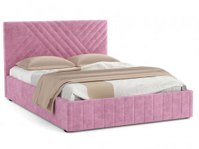 Кровать Гамма 1600 с основанием велюр тенерифе розовый в Чернушке - chernushka.magazinmebel.ru | фото