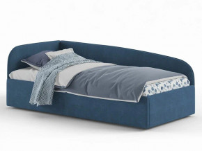 Кровать мягкая Денди на латах рогожка синяя в Чернушке - chernushka.magazinmebel.ru | фото