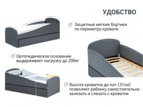 Кровать с ящиком Letmo графит (велюр) в Чернушке - chernushka.magazinmebel.ru | фото - изображение 11