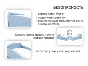 Кровать с ящиком Letmo небесный (рогожка) в Чернушке - chernushka.magazinmebel.ru | фото - изображение 15