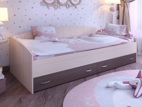 Кровать с выкатными ящиками Дуб молочный-Бодего в Чернушке - chernushka.magazinmebel.ru | фото