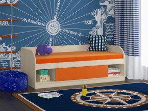 Кровать Соня 4 дуб молочный-оранжевый в Чернушке - chernushka.magazinmebel.ru | фото