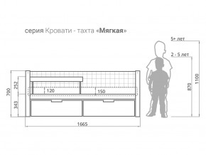 Кровать-тахта мягкая Svogen с ящиками и бортиком бежево-белый в Чернушке - chernushka.magazinmebel.ru | фото - изображение 2