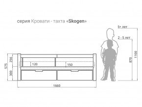 Кровать-тахта Svogen с ящиками и бортиком бежевый-белый в Чернушке - chernushka.magazinmebel.ru | фото - изображение 3