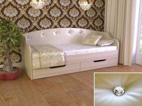 Кровать Юниор Тип 2 шимо светлый, белый перламутр 900х2000 в Чернушке - chernushka.magazinmebel.ru | фото - изображение 1