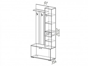 Прихожая Ника ВЗ 910 Белый в Чернушке - chernushka.magazinmebel.ru | фото - изображение 2