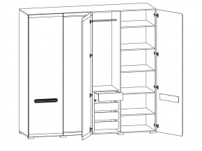 Шкаф 205-SZF2D2L/21/22 Ацтека белый в Чернушке - chernushka.magazinmebel.ru | фото - изображение 2