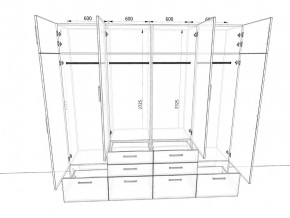 Шкаф распашной 2400А Антрацит в Чернушке - chernushka.magazinmebel.ru | фото - изображение 2