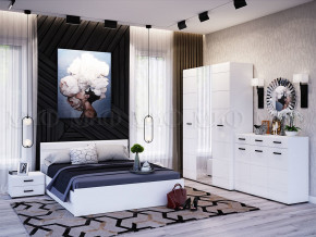 Спальня Нэнси New МДФ Белый глянец холодный, Белый в Чернушке - chernushka.magazinmebel.ru | фото