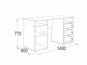 Стол письменный 3 Омега 16 в Чернушке - chernushka.magazinmebel.ru | фото - изображение 2