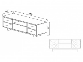 Тумба для ТВА Moderno-1400 Ф2 в Чернушке - chernushka.magazinmebel.ru | фото - изображение 4