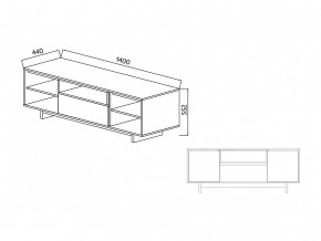 Тумба для ТВА Moderno-1400 Ф6 в Чернушке - chernushka.magazinmebel.ru | фото - изображение 4